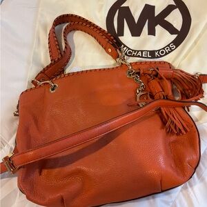 Michael Kors Tangerine Leather Shoulder Bag